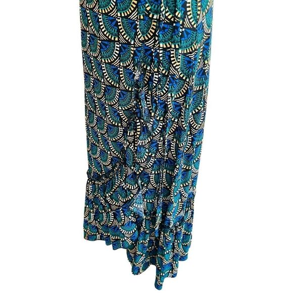 Silk & Salt Journey Maxi Wrap Dress in African Peacock Print size M. - Picture 7 of 11